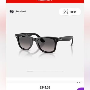 Ray-Ban WAYFARER EASE RB 4340 Sunglasses with Black Case - Never Worn!